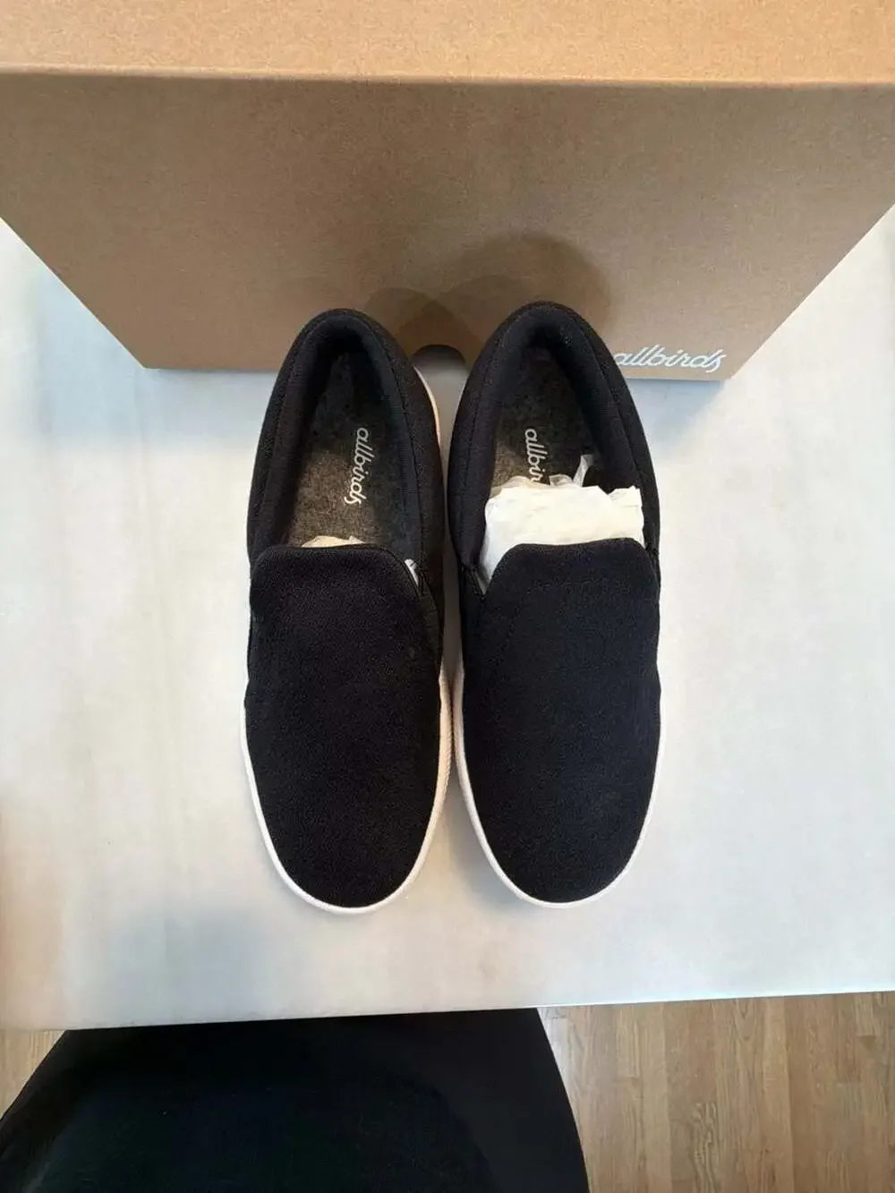 Allbirds Women's Lounger Lift Slip-On Platform Sneaker - Natural Black (Blizzard